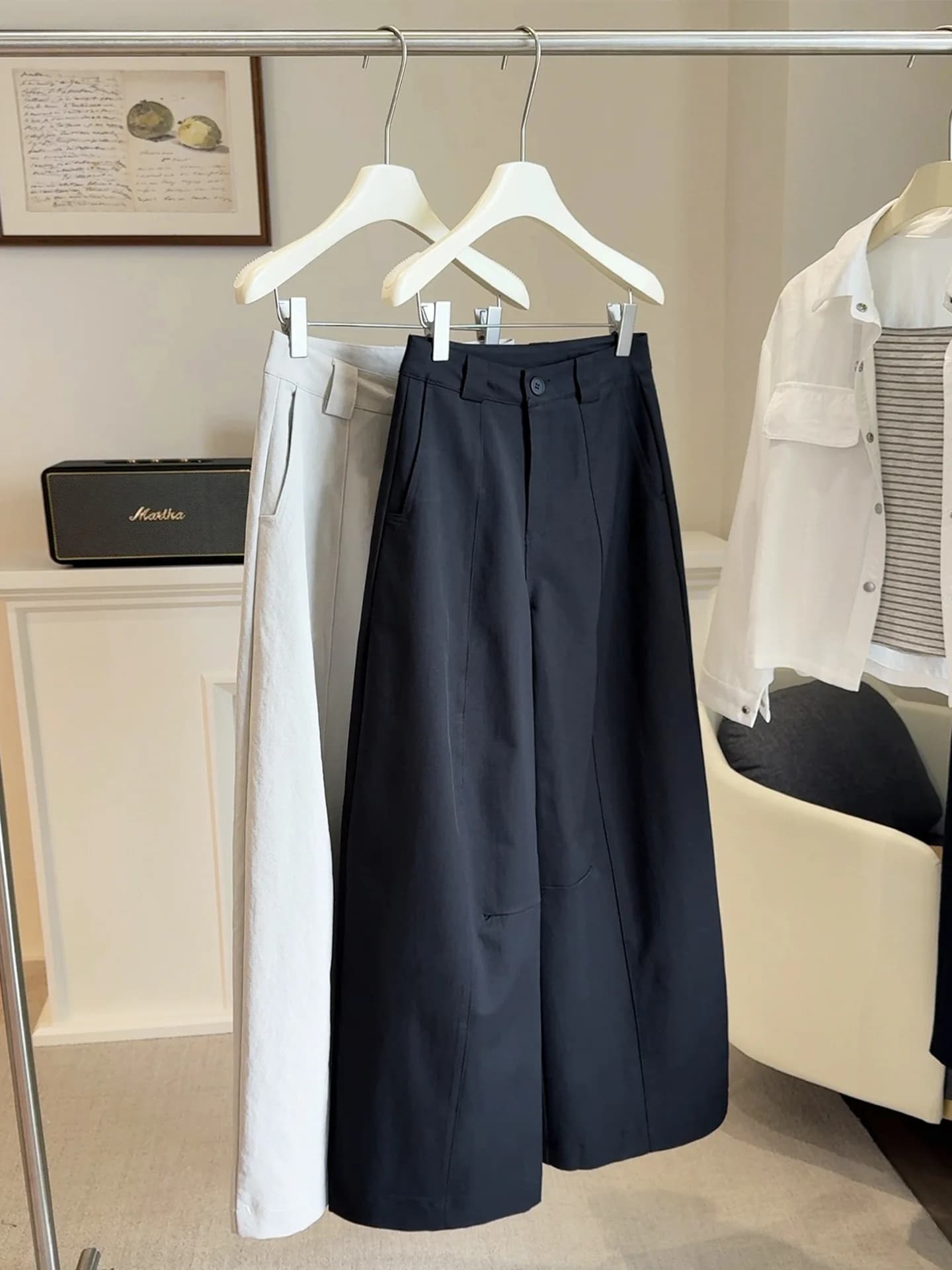 2025 nouveaux bas Pantalon à jambes larges pour femmes Pantalon Femme haute Wiast Pantalon décontrac