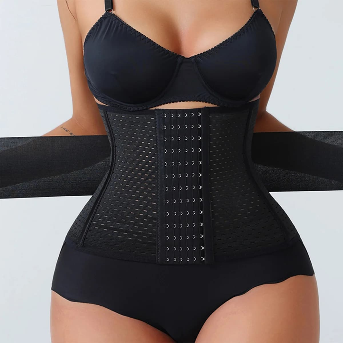 Nouveau Corset Ajustable pour Femmes avec Double Ceinture en Néoprène et Fermeture Éclair, Gaine de