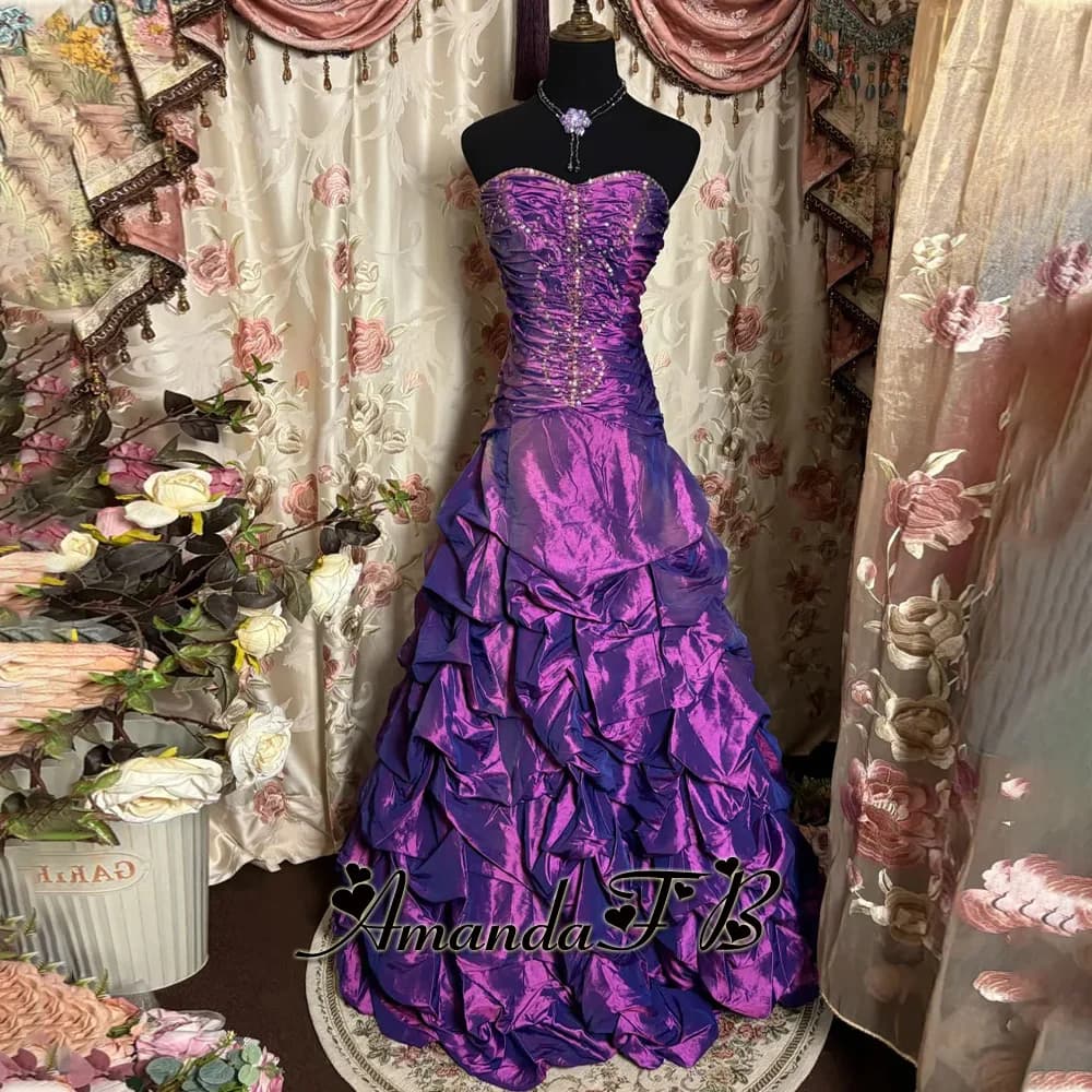 Amanda – robe de soirée élégante, froncée, sans manches, à paillettes, à lacets, pour occasions spéc