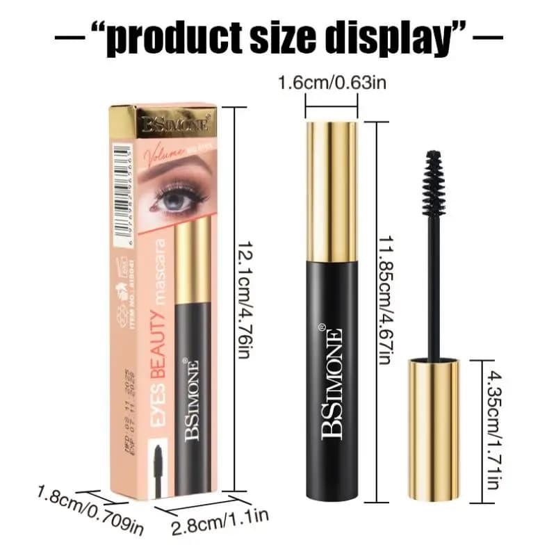 BSIMONE Volume Mascara Waterproof, longue tenue, anti-bavures, facile à appliquer, base et fixateur