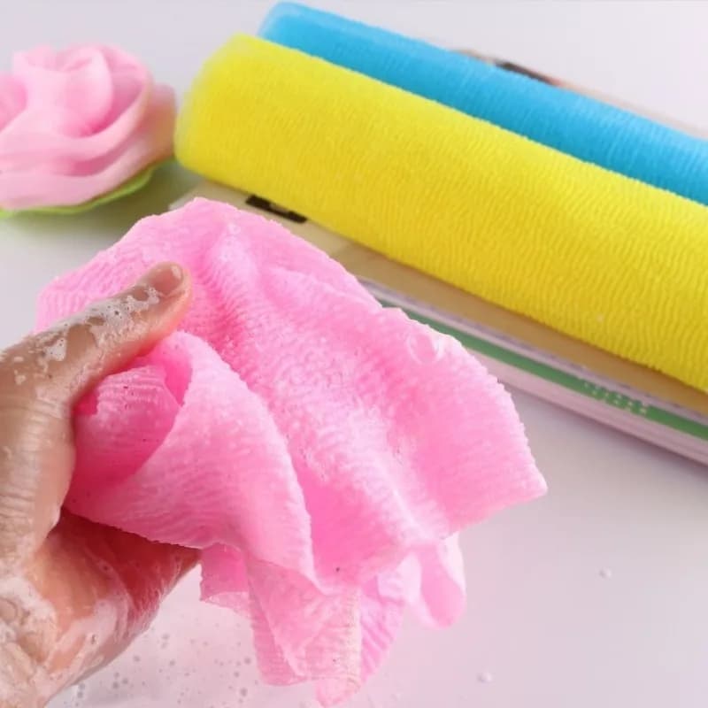 Serviette de lavage du corps japonaise, 1 pièce, tissu exfoliant pour la peau, gant de toilette en N