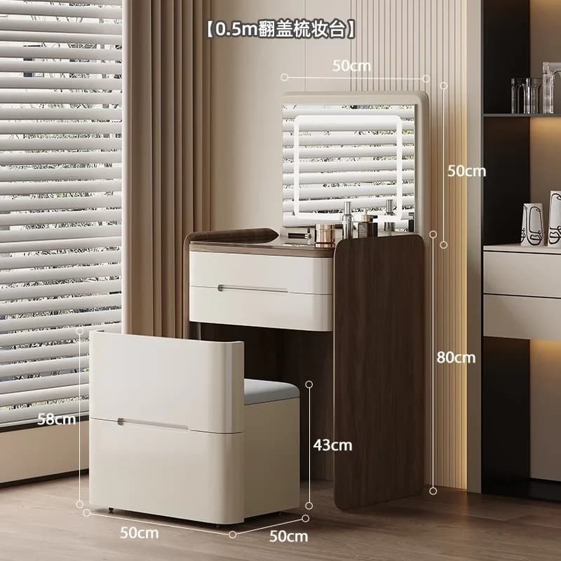 Table De chevet Design multifonctionnelle Glamour, Table De vanité d'angle De Chambre à coucher tend