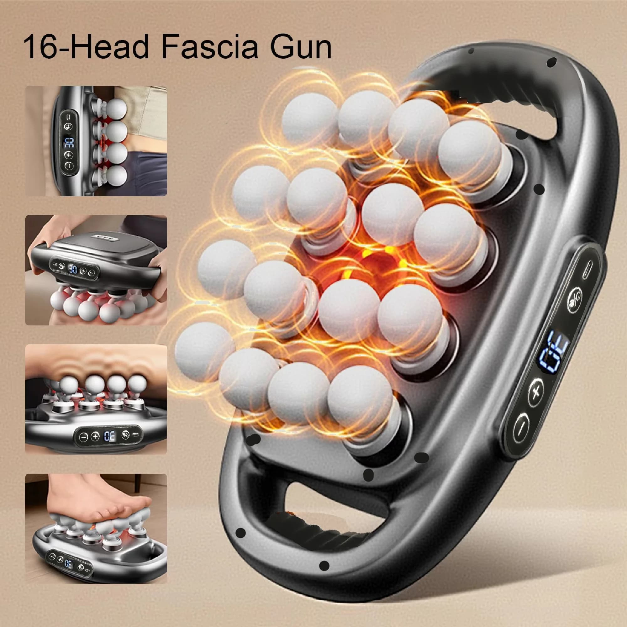 Ensemble de pistolets de massage électriques pour tissus profonds, Fitness musculaire, relaxation, p