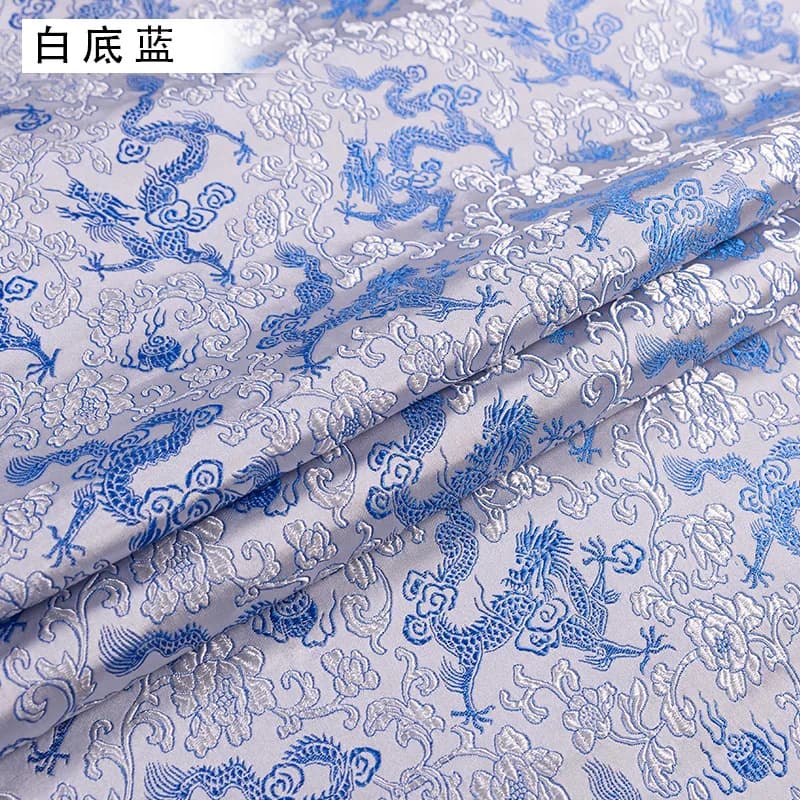 Tissu brocart Imitation soie motif Dragon, tissu Jacquard damassé, sacs de couture faits à la main,