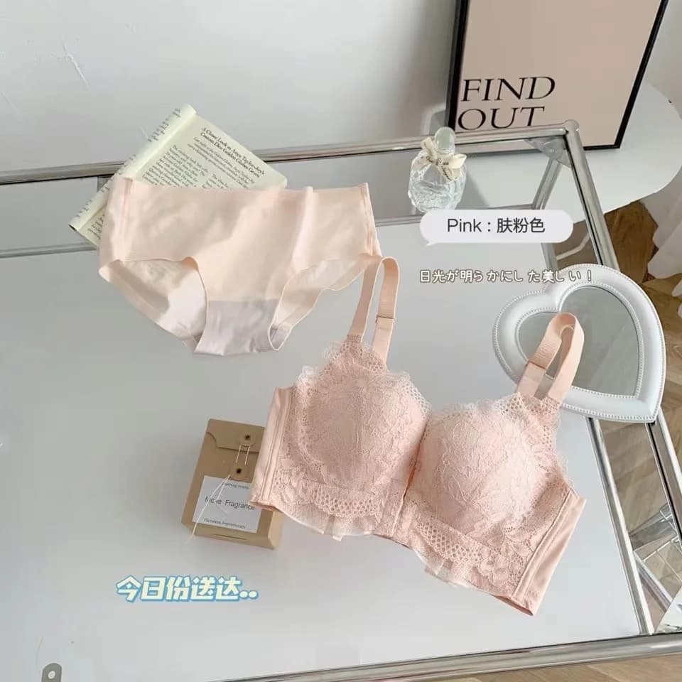 Ensemble soutien-gorge et culotte en dentelle ajustable pour femme, style traditionnel, sexy, en rés