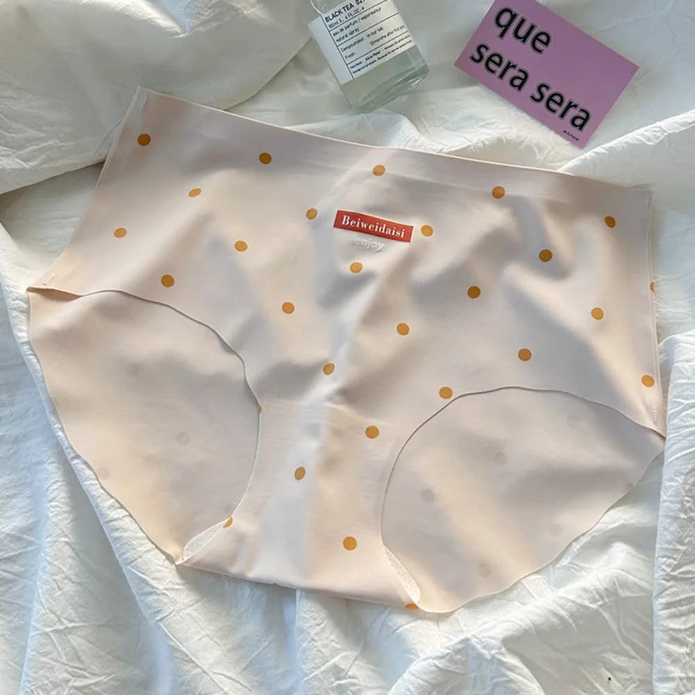 Culottes Douces en Soie Glacée Taille Moyenne, Sous-vêtements Féminins Doux pour la Peau, Culottes S