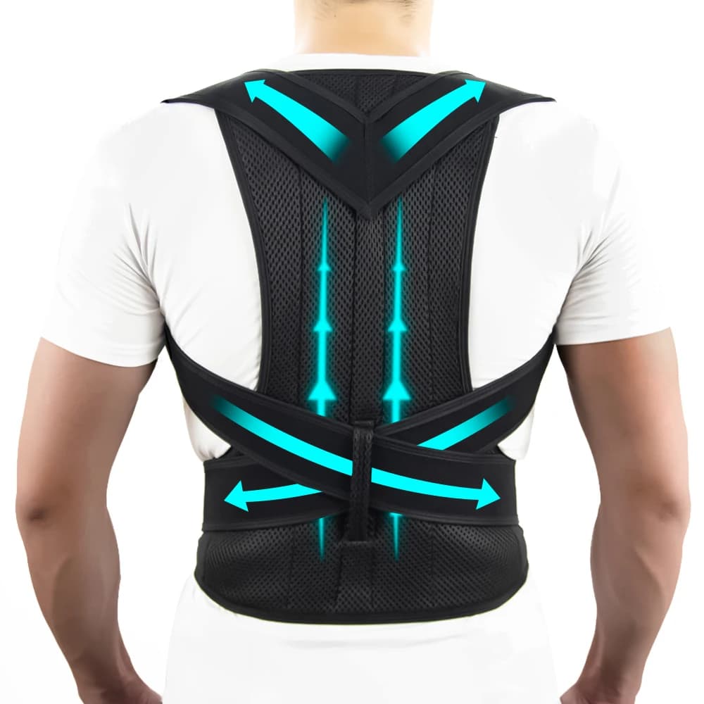 Soutien dorsal pour la posture des femmes et des hommes, redresseur d'épaules, soutien dorsal comple