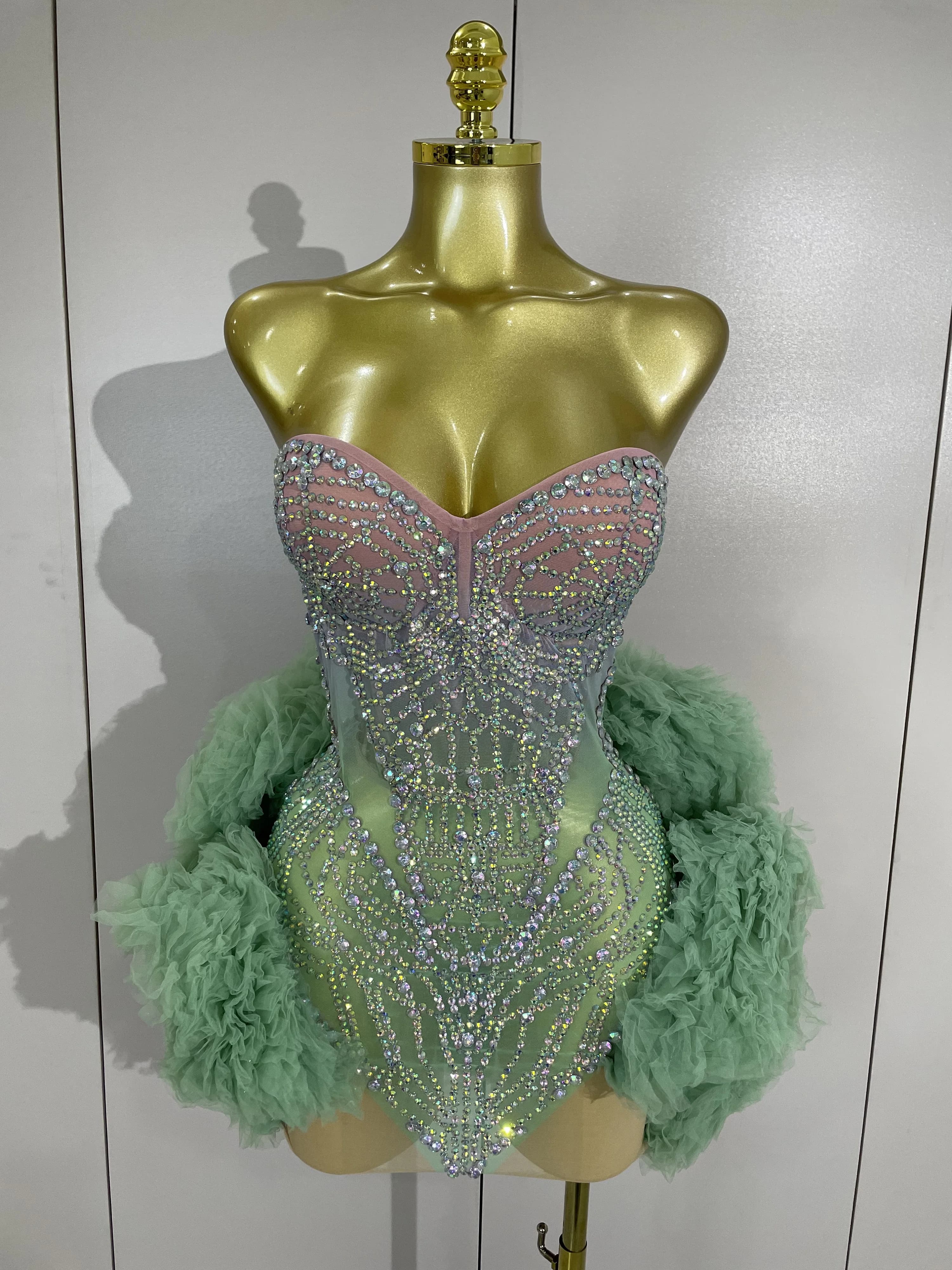 Nouvelle robe de soirée de luxe 2026 pour anniversaire, chanteuse, boîte de nuit, scène, costume, di