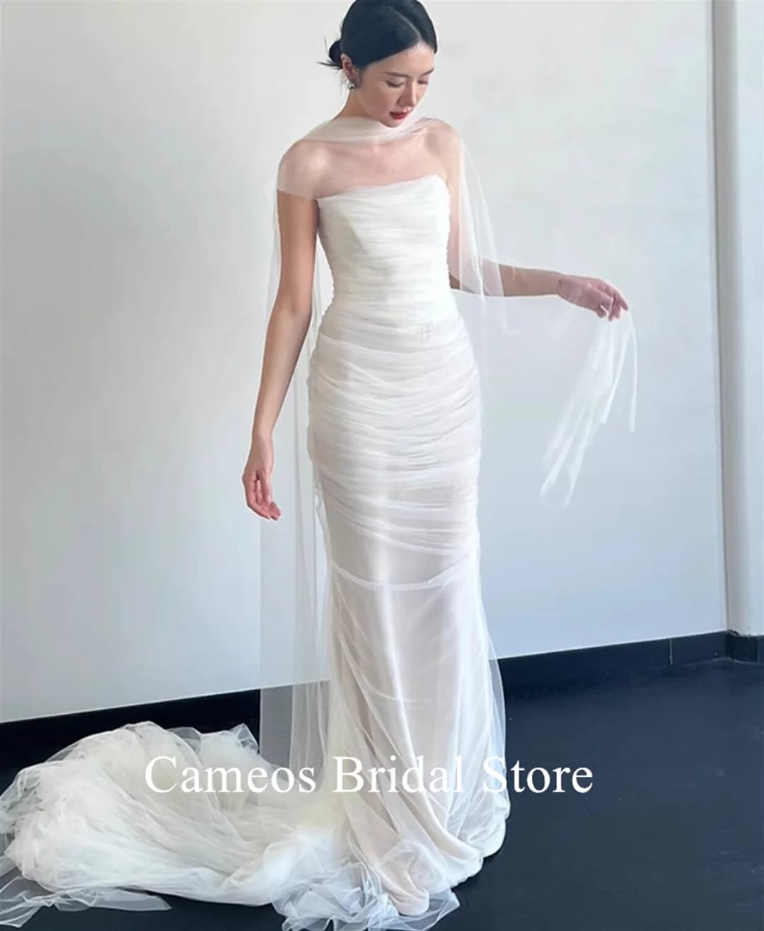 SONDR robe de mariée élégante coréenne en Tulle sans bretelles robe de mariée personnalisée Garona s