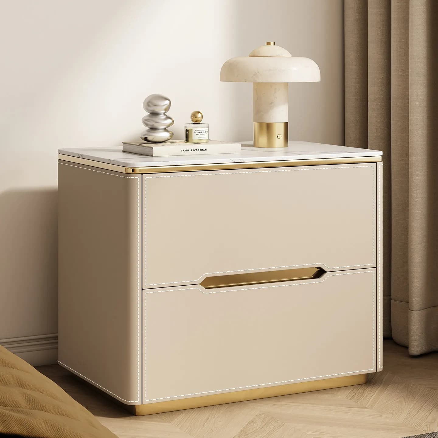 Table de Chevet Luxe Léger, Esthétique Délicate, Style Nordique Moderne, Tendance, pour Chambre à Co