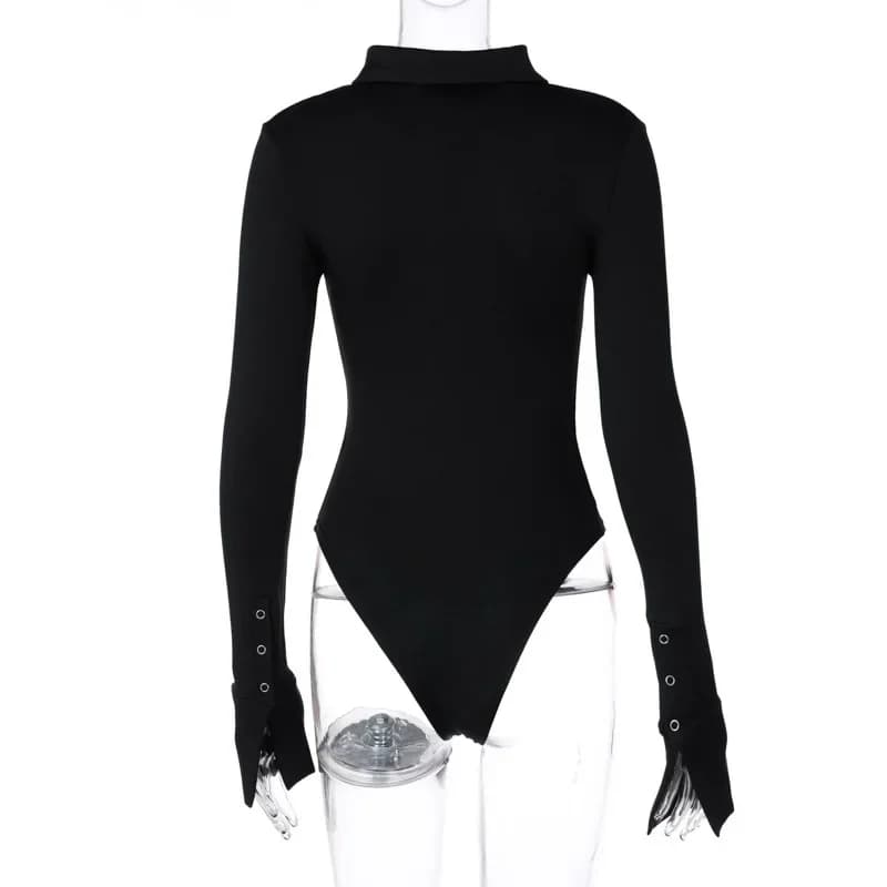 Costume de batterie à manches longues pour femmes, vêtements Y2K, revers boutonné, sexy, automne, hi