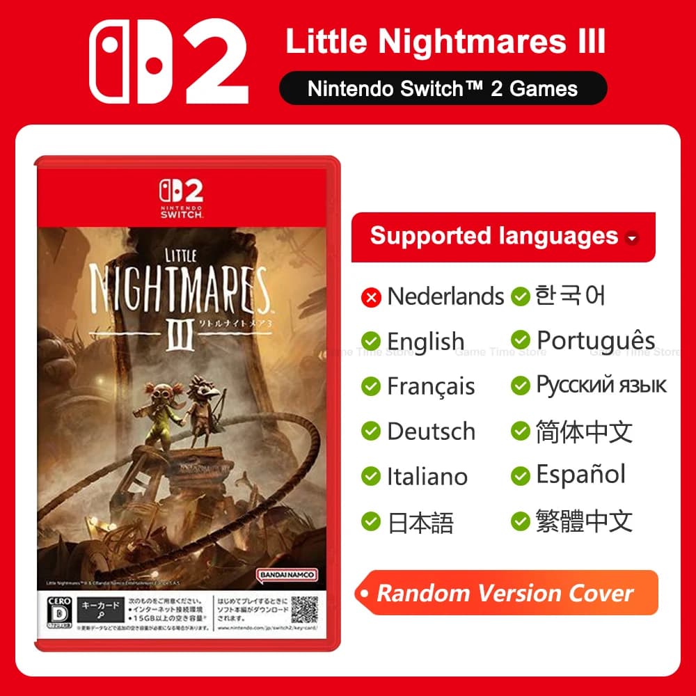 Nintendo Switch 2 Little Nightmares 3 petits cauchemars 3 jeux offres 100% nouvelle carte de jeu phy