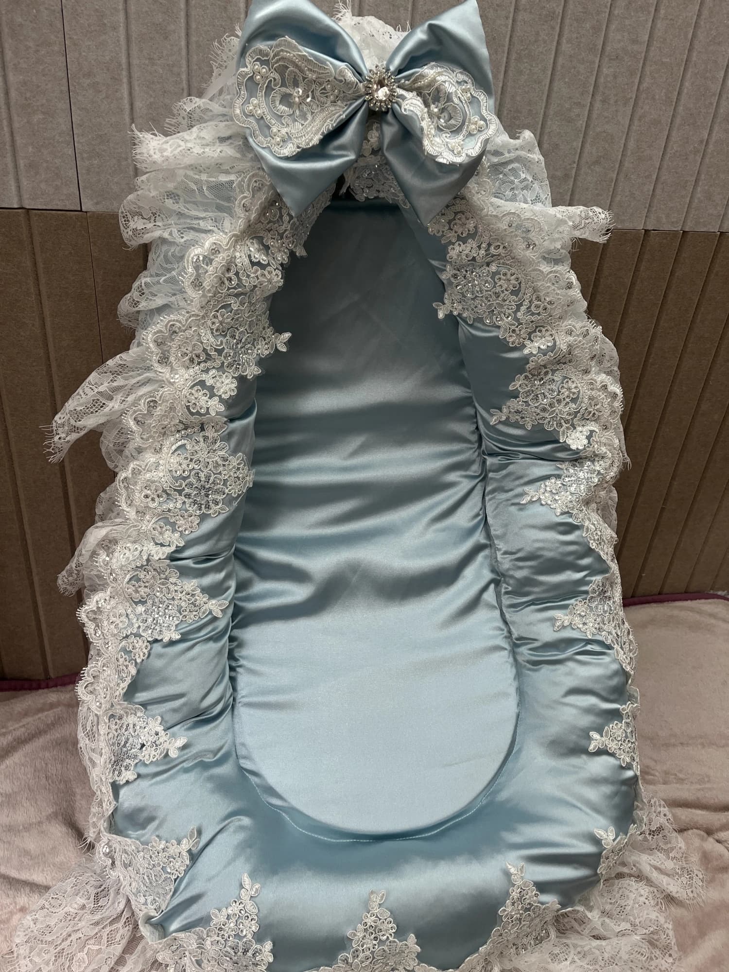Literie de luxe en dentelle CPull pour nouveau-né, chaise longue respirante et douce, accent de bébé
