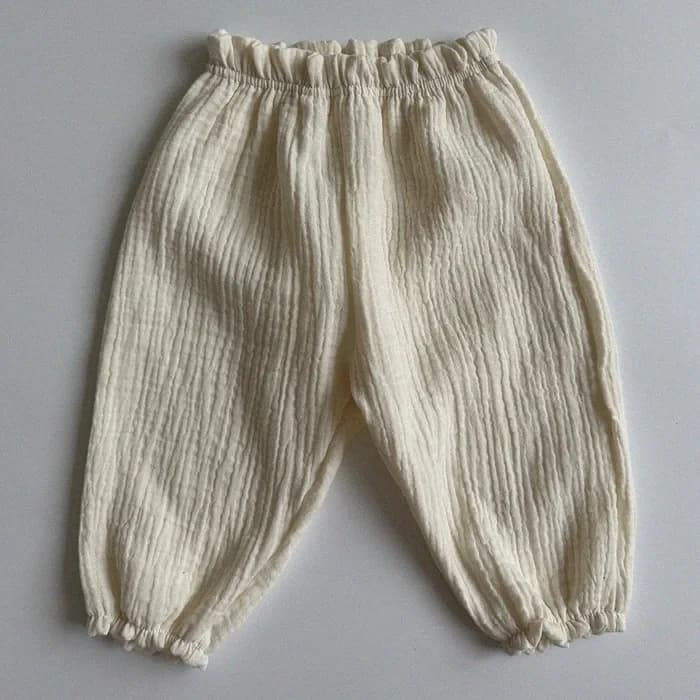 Pantalon en Coton Biologique pour Nouveau-Né, Vêtement en Mousseline Douce à Imprimé Mignon, Collect