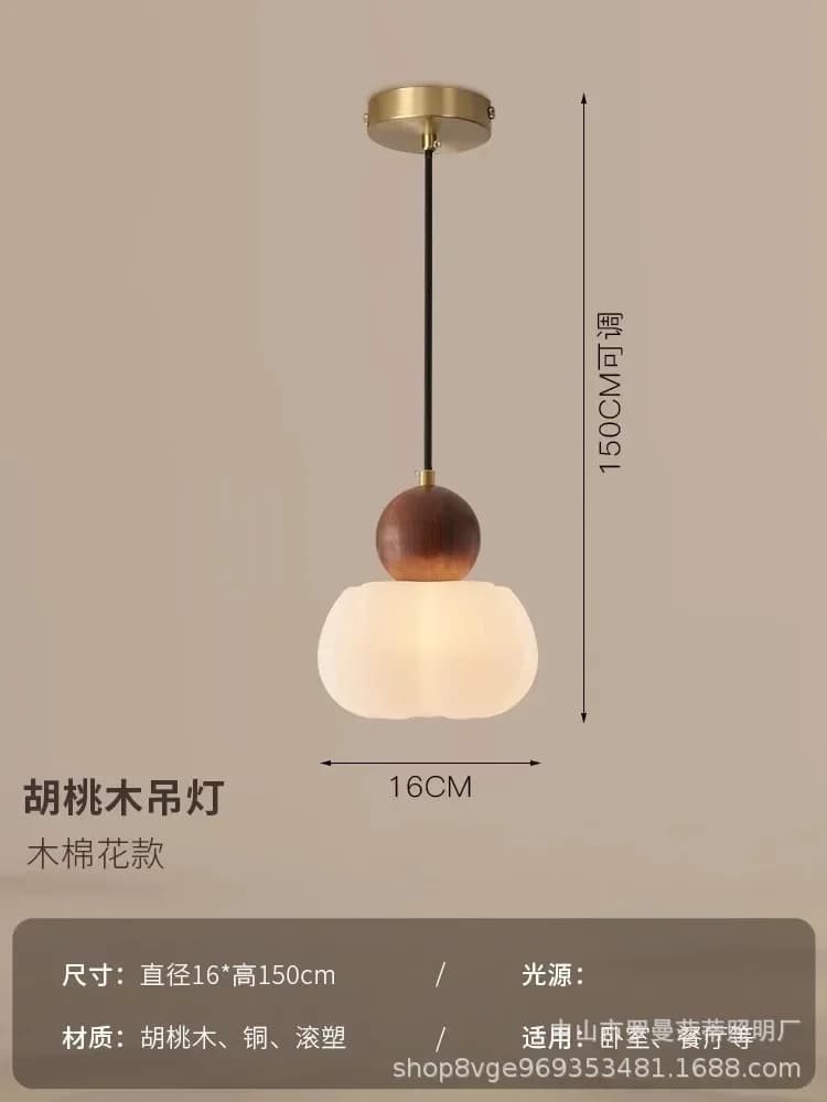 Lustre de chambre à coucher crème vent Simple lustre de chevet pour enfants moderne créatif Jack-o '