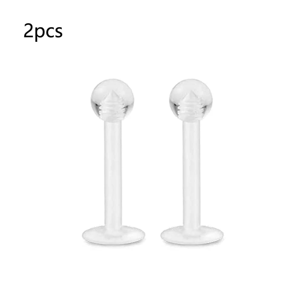 Retenues transparentes pour bijoux de piercing, langue, continents, antarctique, anneaux de septum,