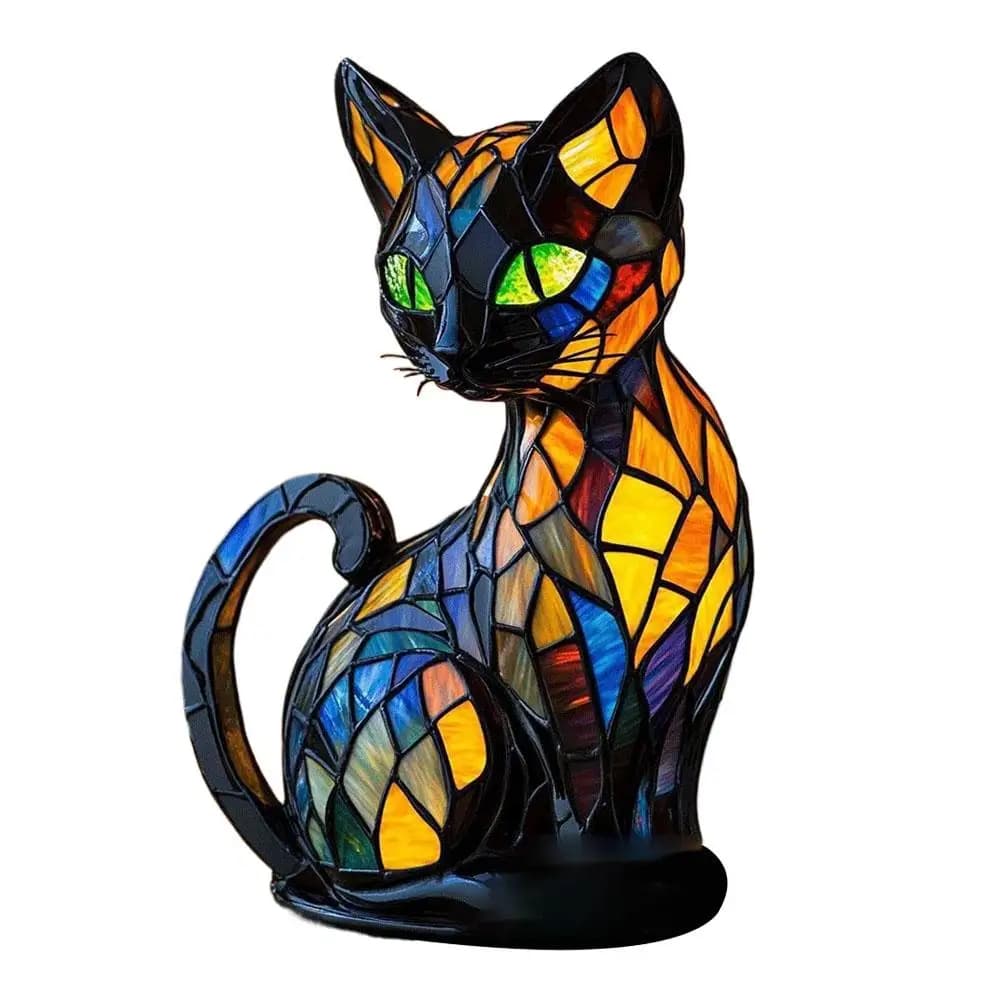 Veilleuse de table en forme d'animal en résine, avec lueur ambiante chaude, lampe de table Led créat