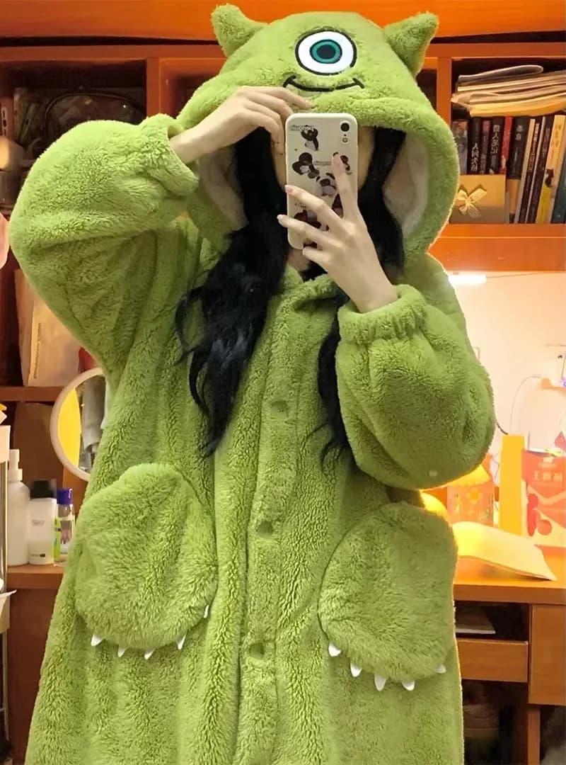 Chemise de nuit longue à capuche pour femme, costume de monstre adulte, robes de glouton, cosplay de