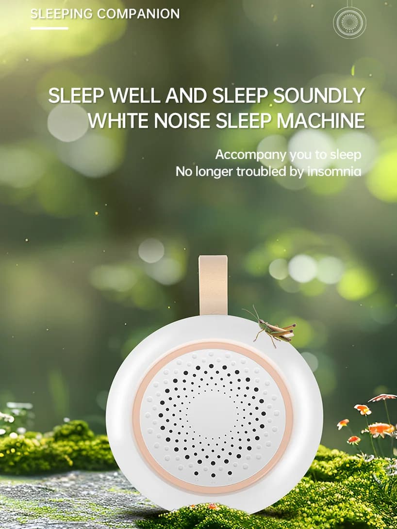 Machine à bruit blanc pour le sommeil – Son de qualité concert, lumière nocturne douce et détection