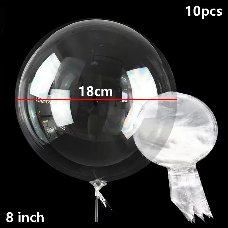 10 pièces 10/16/18/20/24/36 pouces ballons à bulles claires grands ballons Bobo transparents pour la