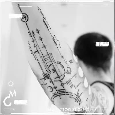 Tatouages Temporaires Durables et Imperméables pour Homme et Femme, Faux Tatouage de Circuit Corpore