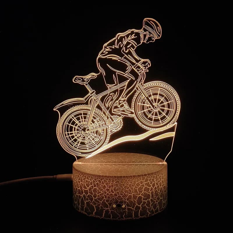 Nighdn VTT veilleuse LED USB Tabel lampe 16 couleurs changeantes avec télécommande chambre décor cad