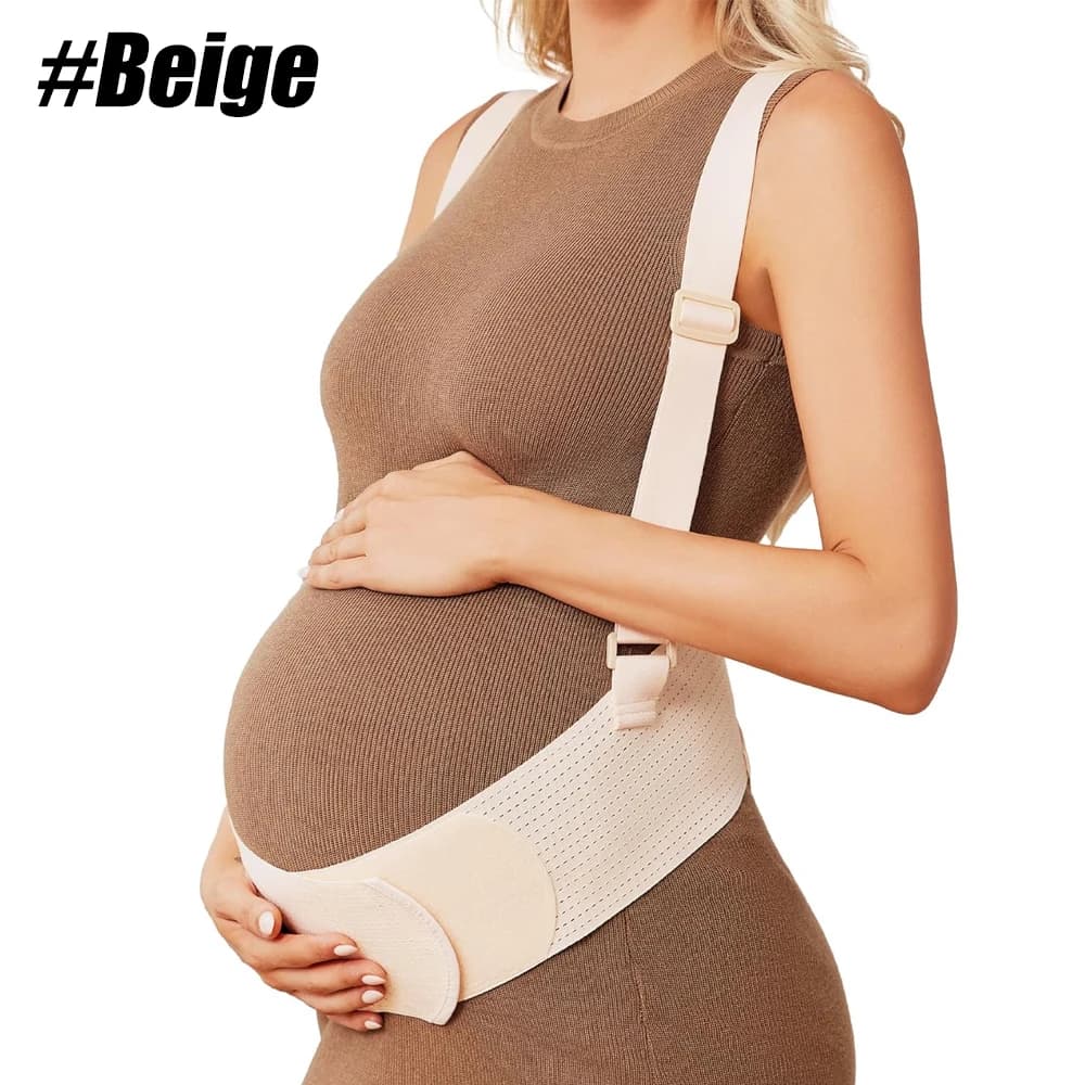 1 ceinture de soutien abdominal pour femmes enceintes, respirante, avec sangles réglables, soutien d