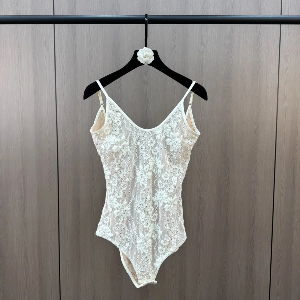 Hottie Style Sexy dentelle body Vintage Sexy voir à travers dos nu Spaghetti sangle combinaison femm