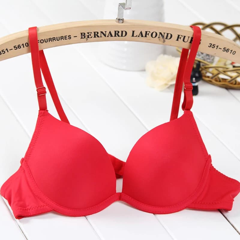 Soutien-gorge respirant pour femme, simple boutonnage, sexy, mignon, froncé, lisse, sans couture, co