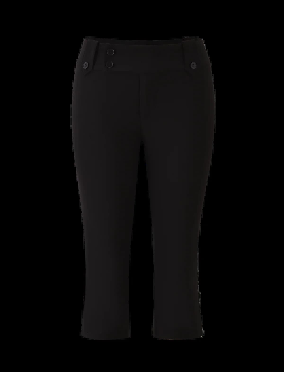 Pantalon court noir rétro taille basse Tg, amincissant et polyvalent pour les trajets quotidiens, pa