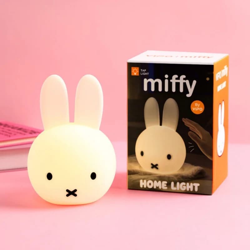 Veilleuse Kawaii Miffy, lampe de chevet créative européenne mignonne pour chambre à coucher, lampe d