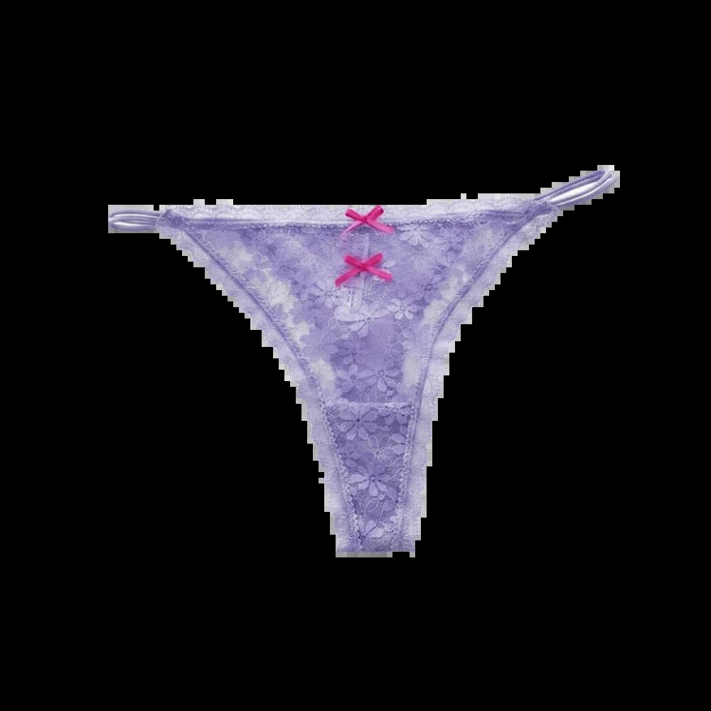 Culotte string transparente en dentelle pour femme, style doux, sans couture, avec découpes, fines b