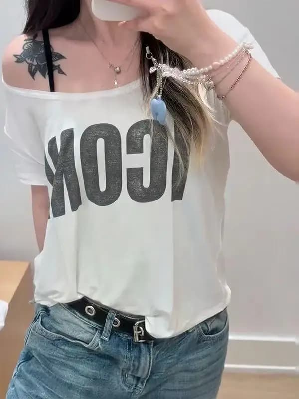 Doux fleur imprimé T-shirt femmes col rond coton dos nœud à lacets découpé à manches courtes T-shirt