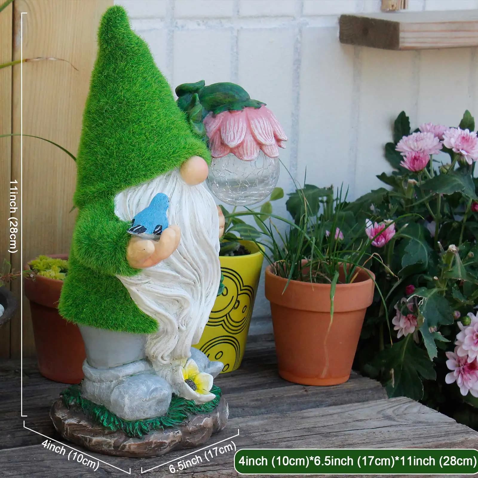 Jardin Gnome lumière solaire extérieure LED étanche décor pour cour Patio parterre de fleurs voie ea