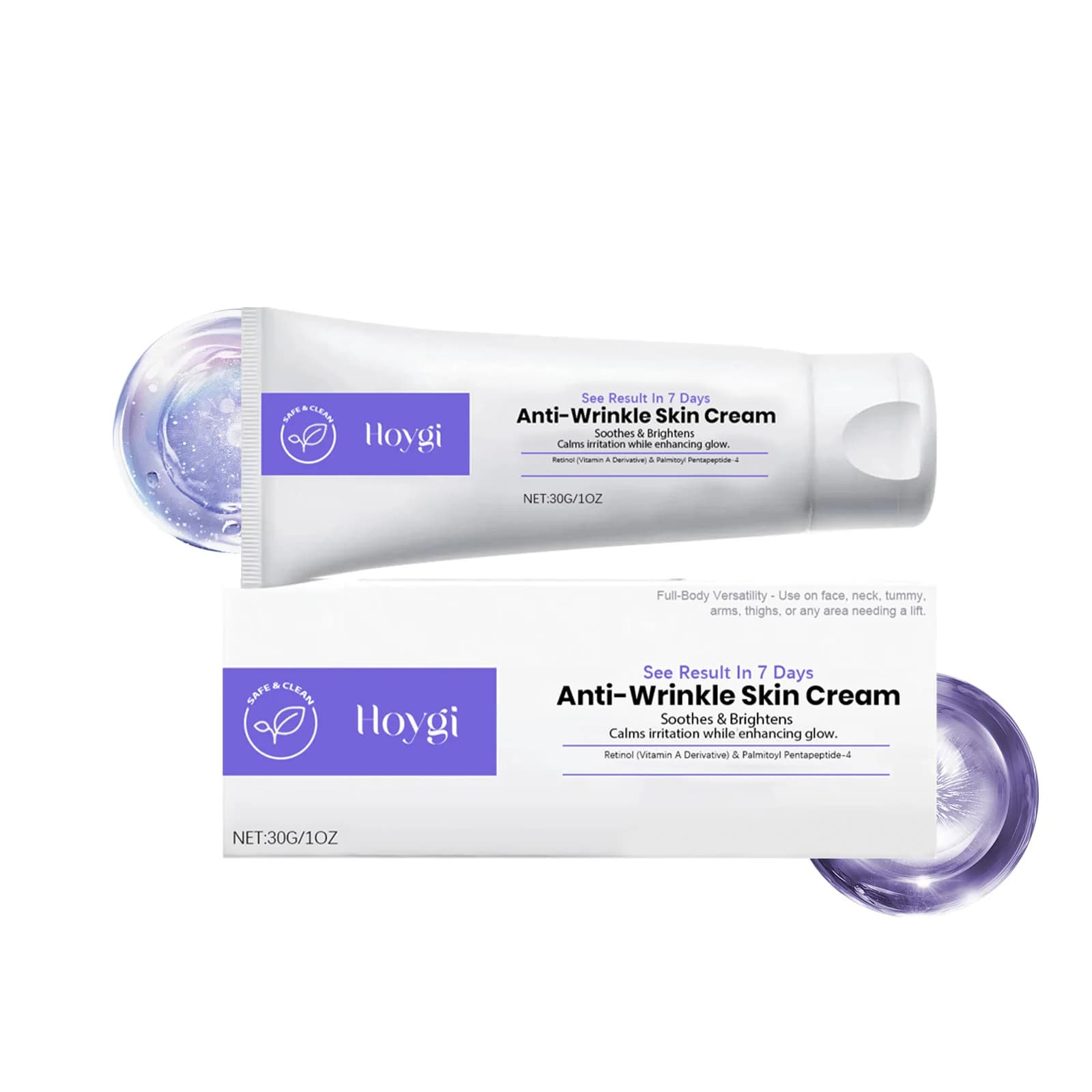 Hoygi rétinol crème de nuit raffermissante pour le visage et le corps peau lisse contrôle de l'huile