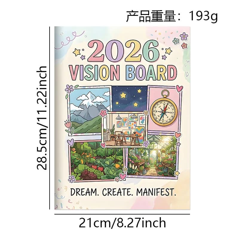 Planificateurs de tableau de vision de 2026 ans, manuel de liste de sages, planification futures, ca