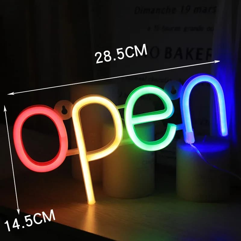 LED magasin ouvert enseigne au néon lumière USB entreprises signes publicité lumière Shopping néon m