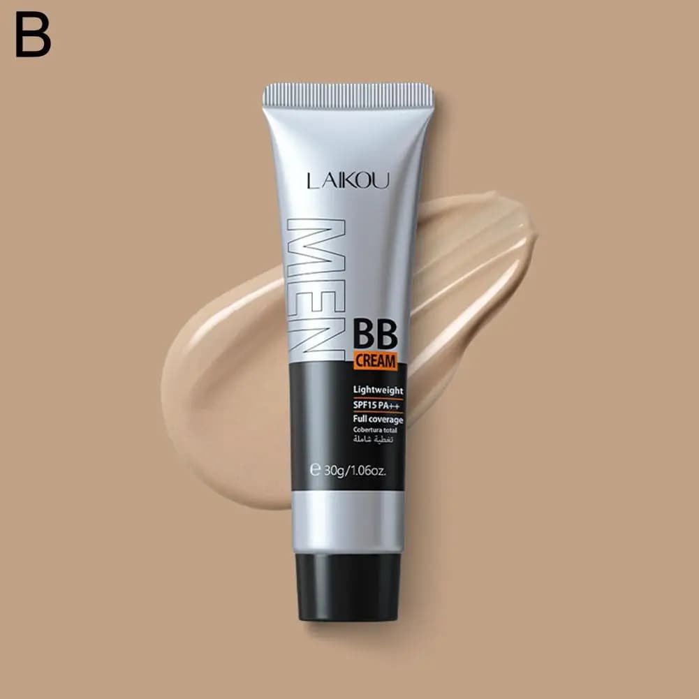 BB Cream-Fond de teint liquide imperméable pour hommes, Fond de teint longue durée, Correcteur facia