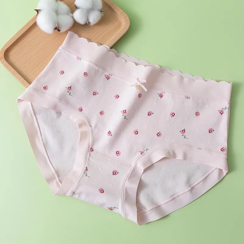 Coton femmes culottes imprimé mignon japonais filles slips Sexy Lingerie taille moyenne respirant so