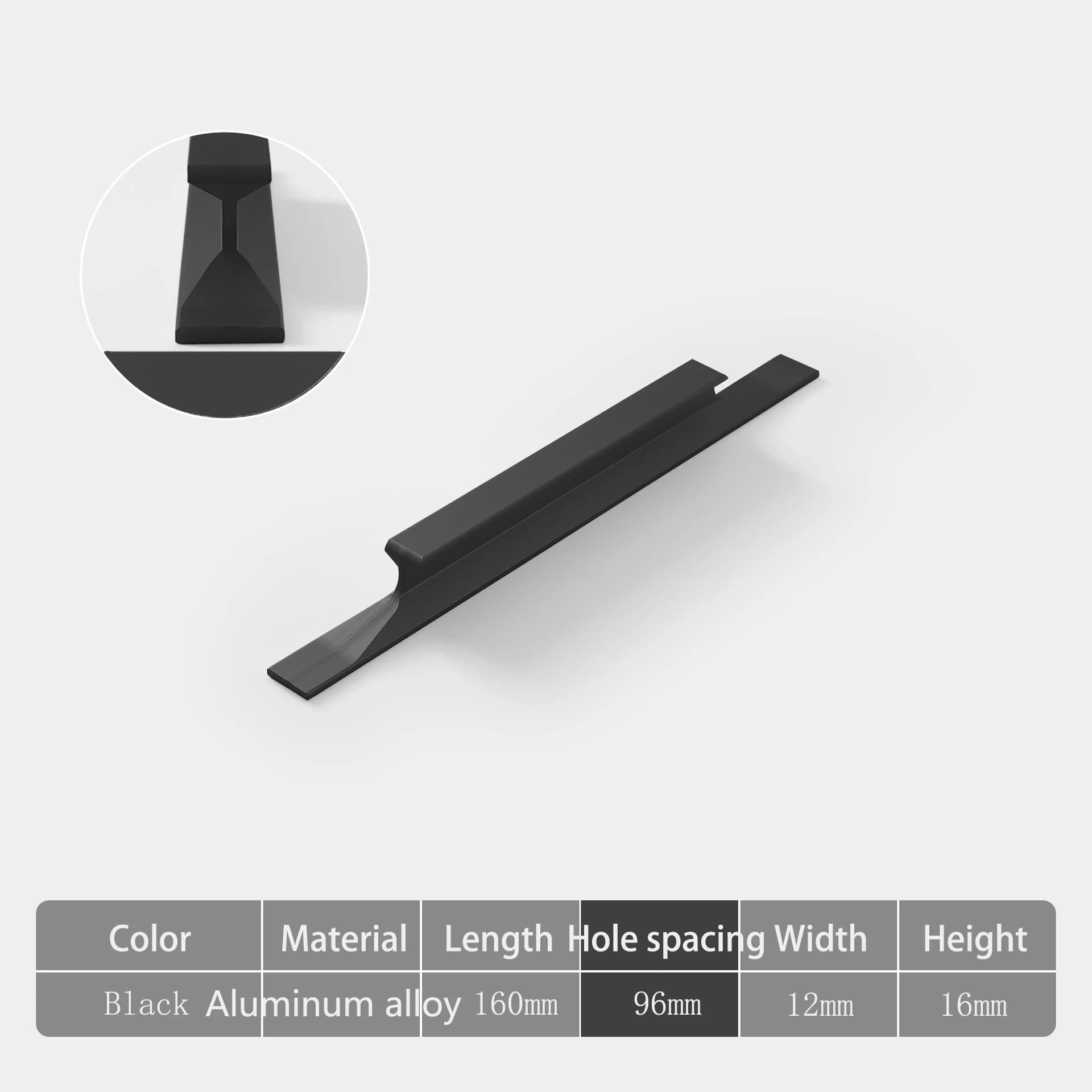 Poignées de meubles noir mat, poignées dorées pour armoires de cuisine, poignées pour armoires et ti