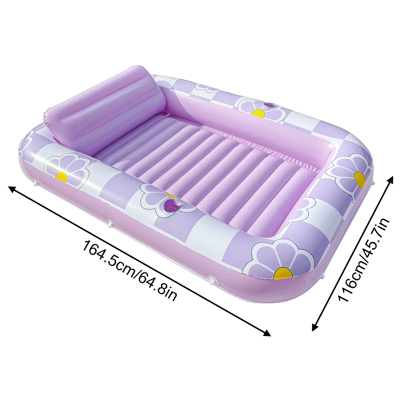 Bouée gonflable de piscine pour bronzage, flotteur de piscine pour adulte avec oreiller, radeau gonf