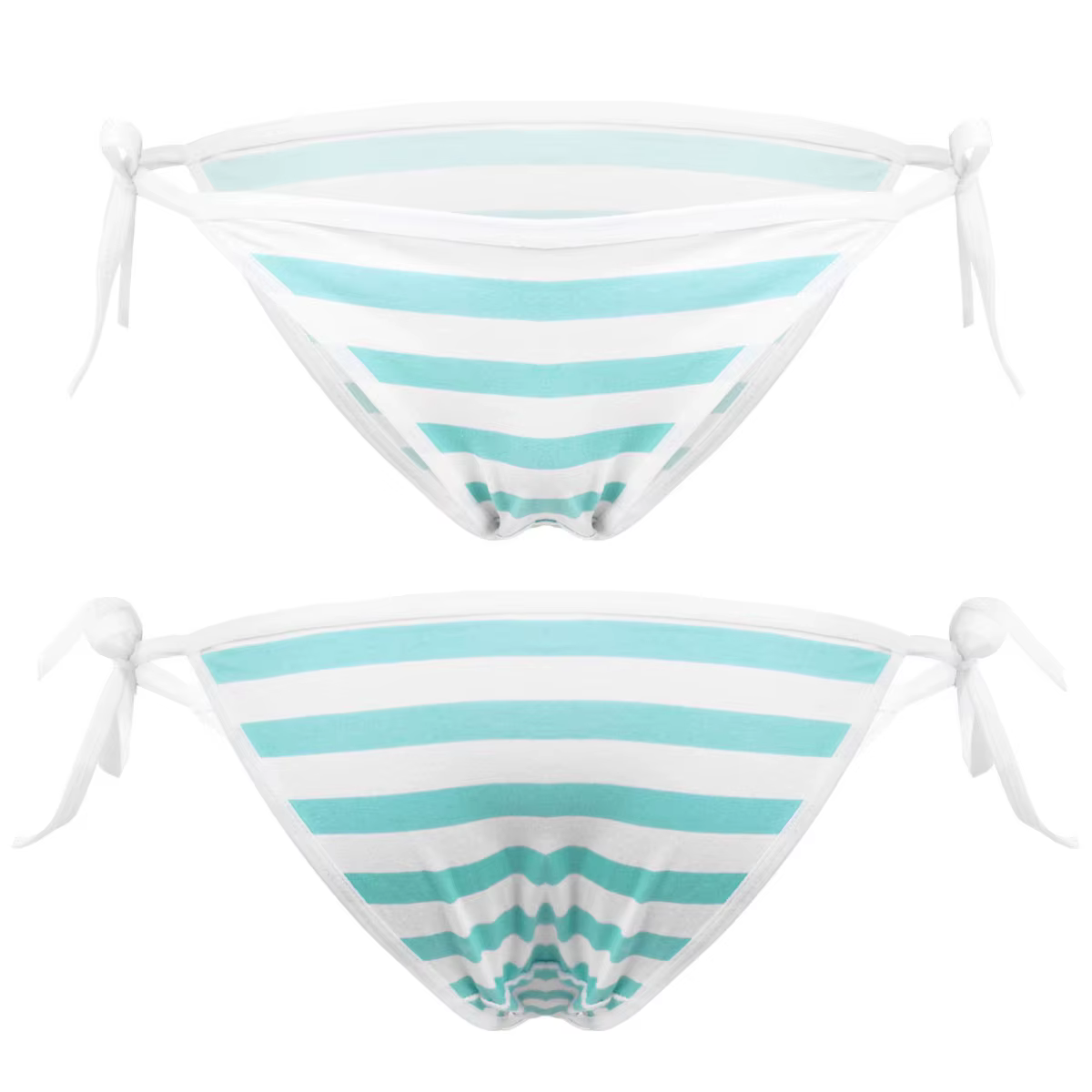 Lolita – sous-vêtements pour femmes, Lingerie, bleu, rose, blanc, à rayures, Bikini, slip, Sexy, cha