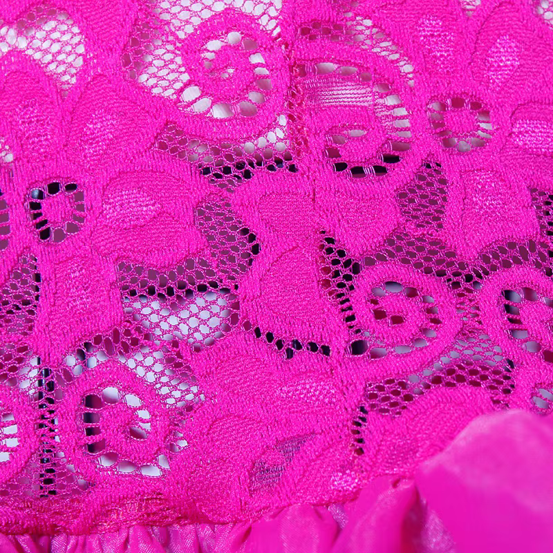 Robe de soirée en dentelle rose sexy pour femmes, manches longues sirène, taille haute, boîte de nui