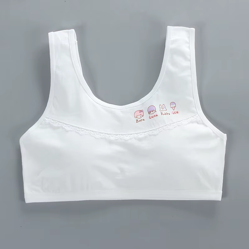 Soutien-gorge élastique en coton pour adolescentes, 8-18 ans, puberté, sans fil, sous-vêtements de s