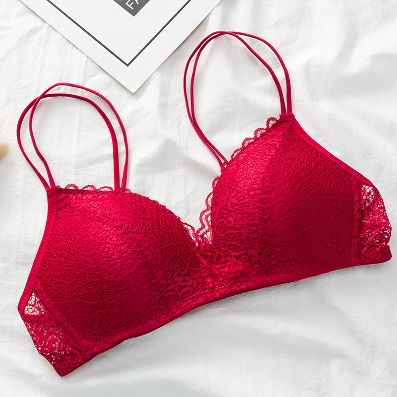 Femmes soutien-gorge Sexy dentelle Bralette florale sans fil soutien-gorge femme sous-vêtements A B 