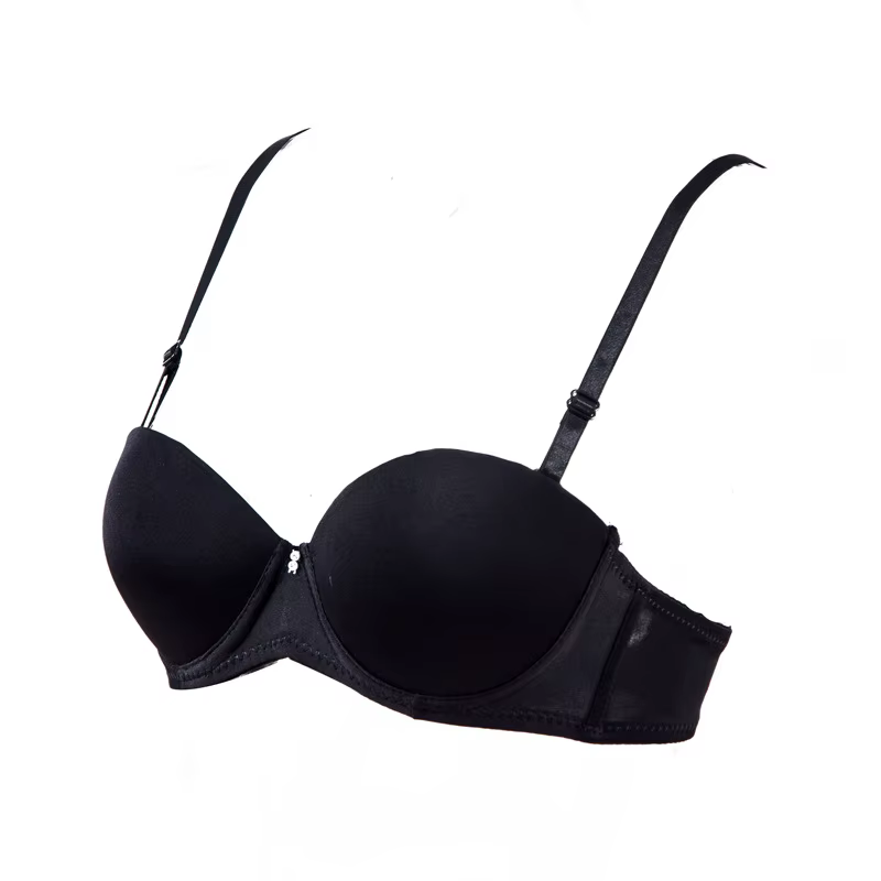 Soutien-gorge super Push Up sans couture pour femmes, bonnet rembourré, couleur unie, Double boutonn