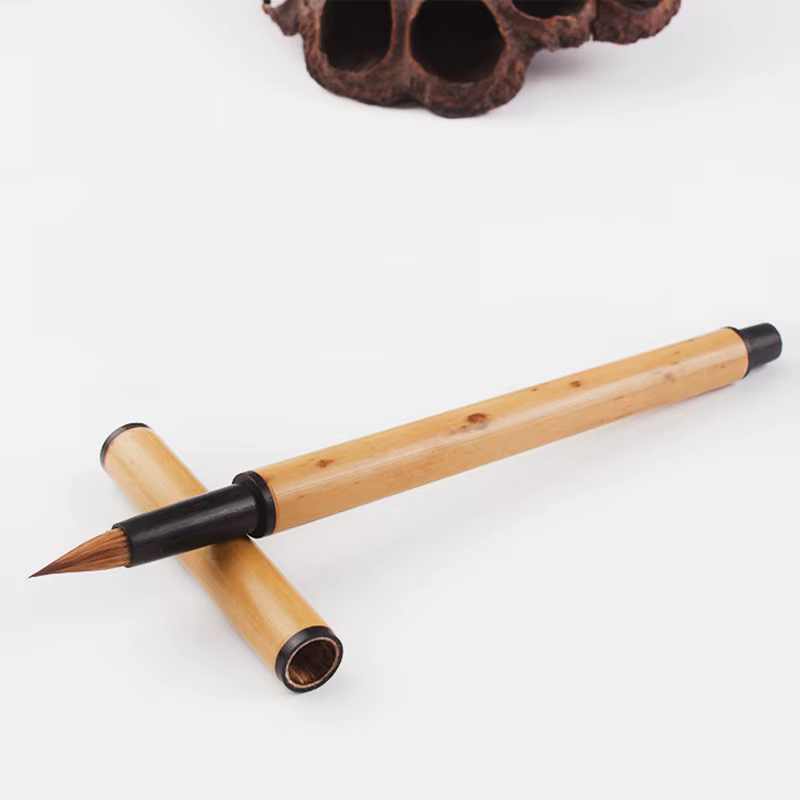 Petit pinceau d'écriture de script régulier, copie de cheveux belette, classiques confucéens, résili