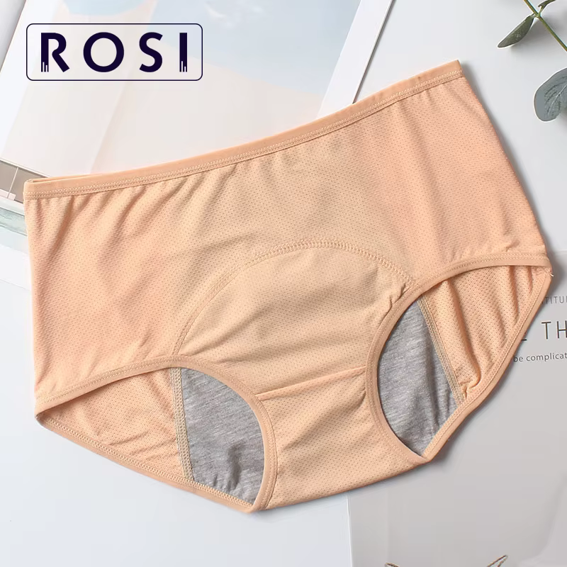 Grande taille 6XL 7XL 8XL rose étanche période menstruelle culotte confort maille femme sous-vêtemen