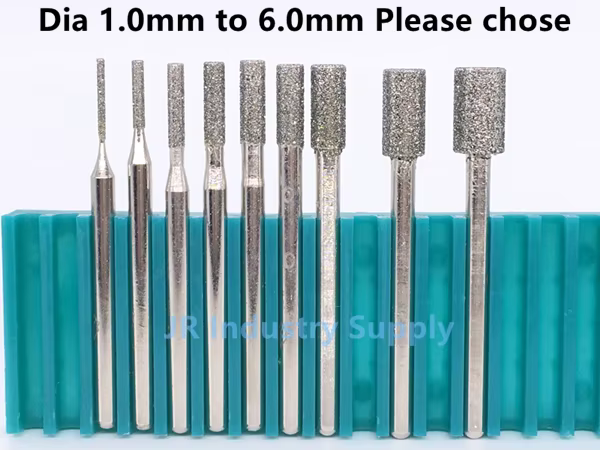 Jrealmer 10 pièces/boîte à intervalles de BM-A fraises diamantées bits Dremel bavure outil lointain