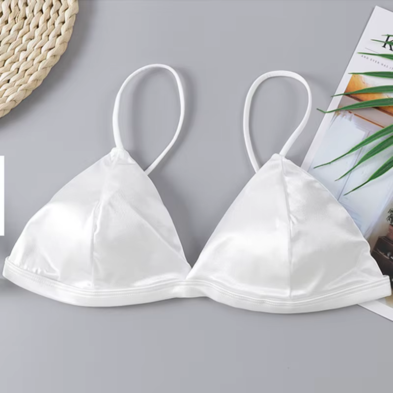 Soutien-gorge de style français pour femmes, enveloppé de poitrine, sangle initiée réglable, simple 